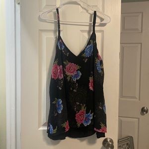 Torrid black floral tank